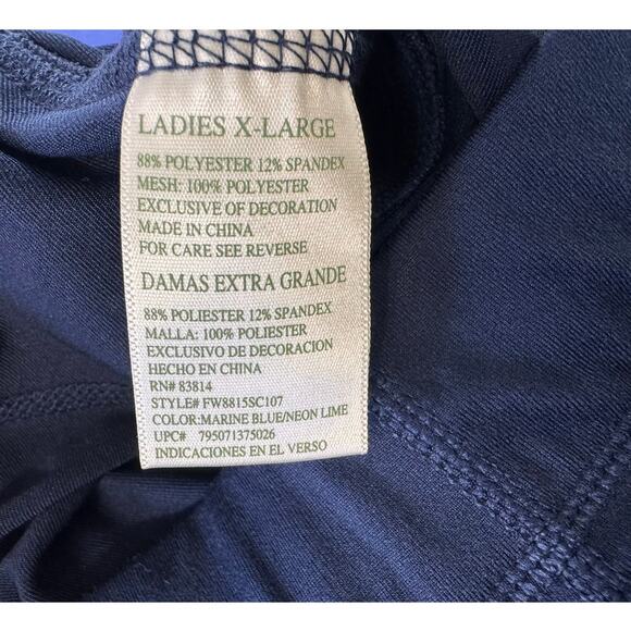 Tangerine Womens XL Athletic Leggings Blue Capri Polyester Spandex - Picture 4 of 8